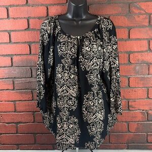Lucky Brand 1X‎ Blouse Quarter Sleeve
